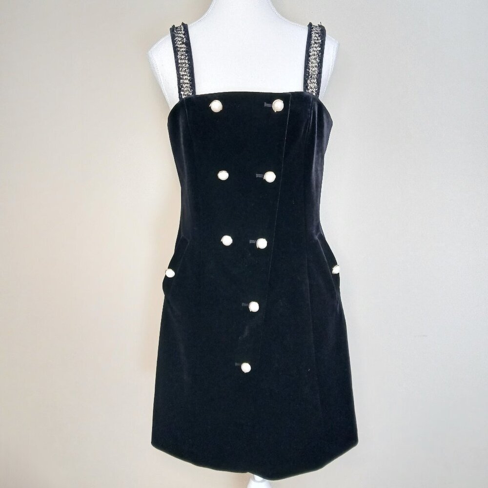 FIVE PLUS Velvet Dress Black Size Medium